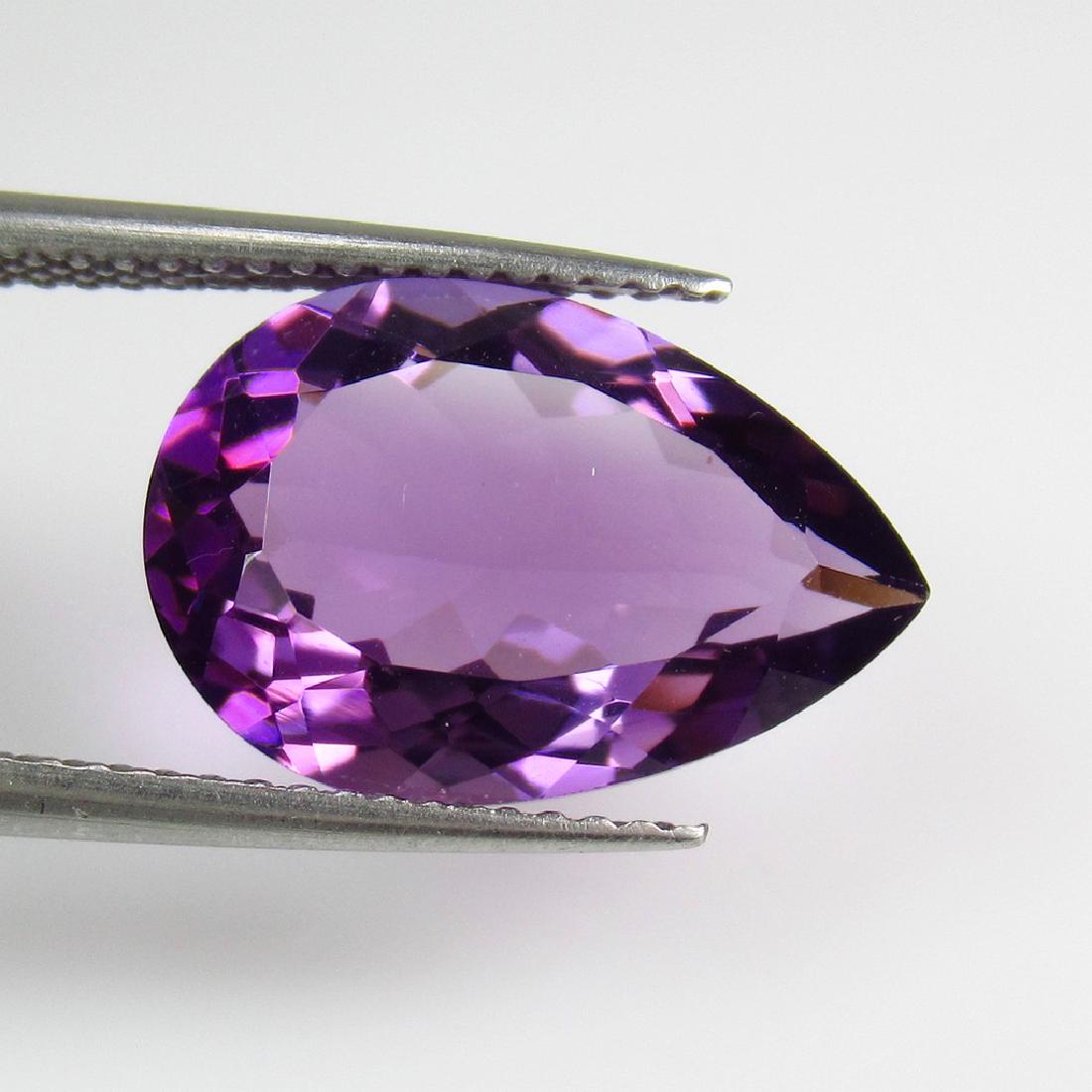 5.45 Ct Natural Brazil Purple Amethyst Pear Cut (1 of 2)