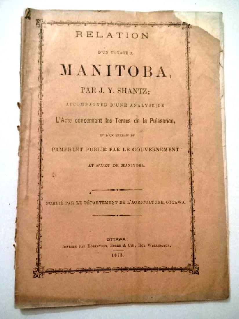 1873 Relation D’Un Voyage A Manitoba (1 of 2)