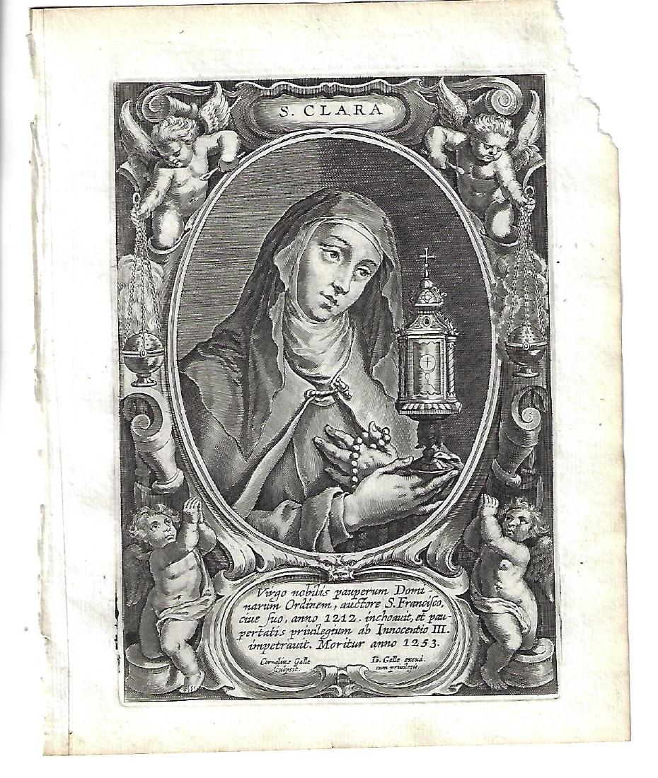 1634 Engraving of Saint Clara (1 of 1)