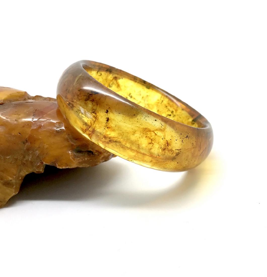 Baltic Amber bangle bracelet in honey colour (1 of 8)