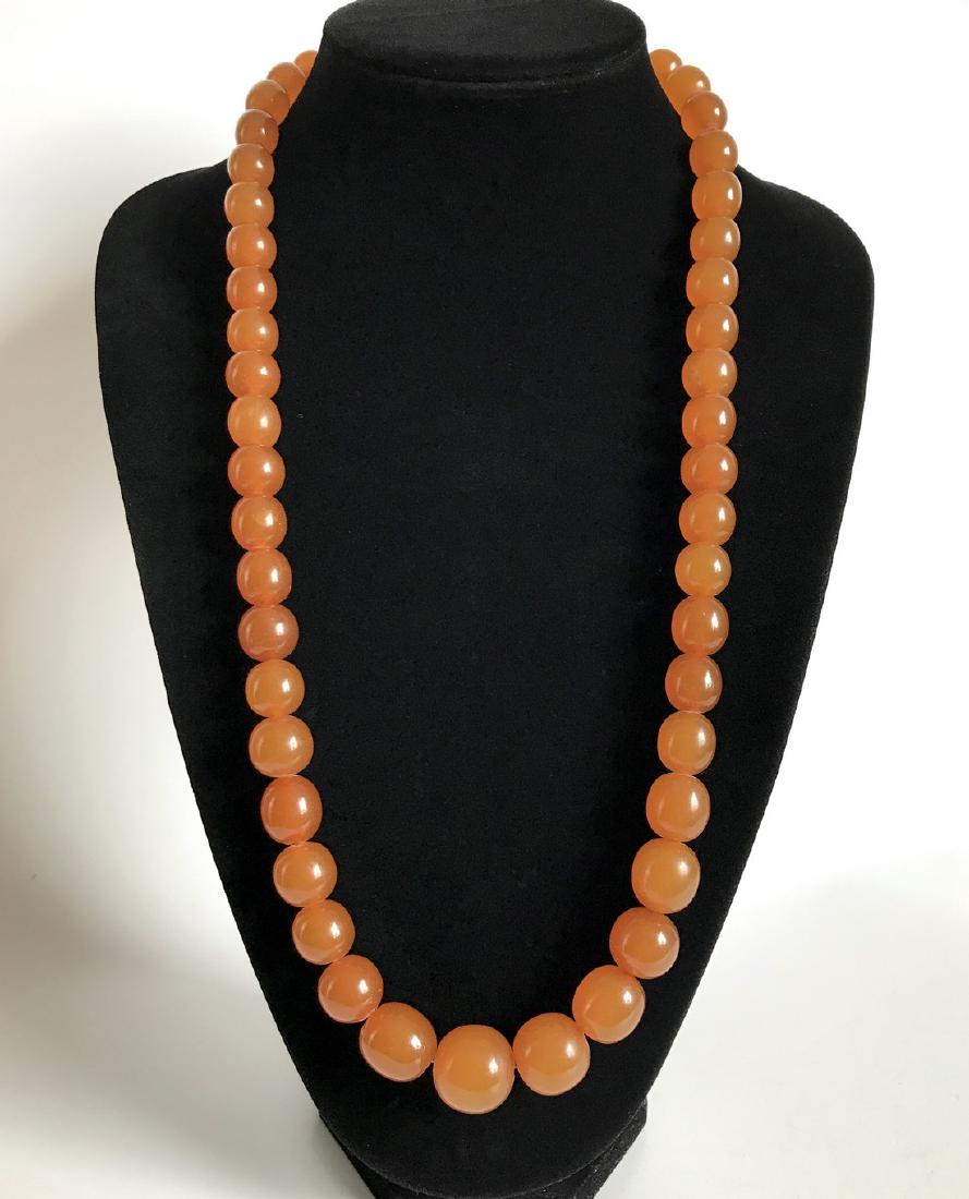 Exclusive old necklace Baltic amber beads ø13-20cm (1 of 8)
