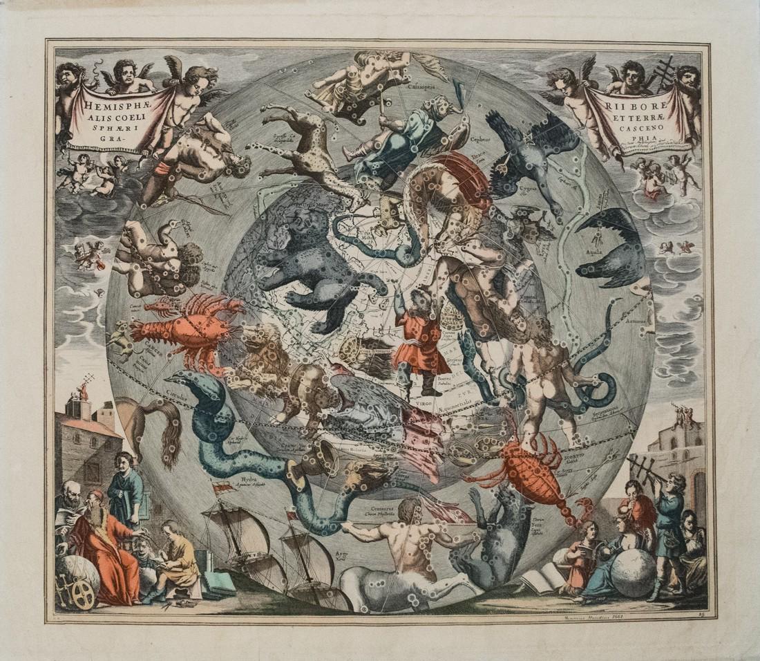 1708 Cellarius Celestial Map from Northern Hemisphere (1 of 1)