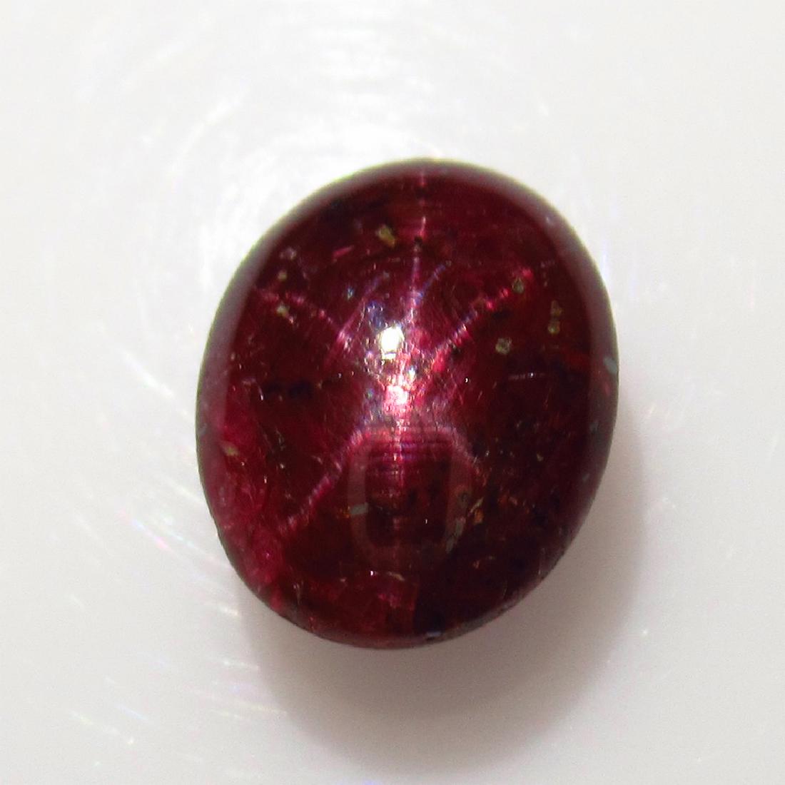 3.77 Ct Genuine Six Line Red Star Ruby Oval Cab (1 of 2)