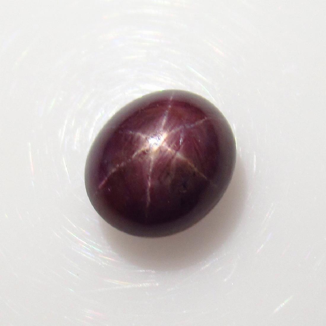 3.38 Ct Genuine Six Line Red Star Ruby 8X7 mm Oval (1 of 2)