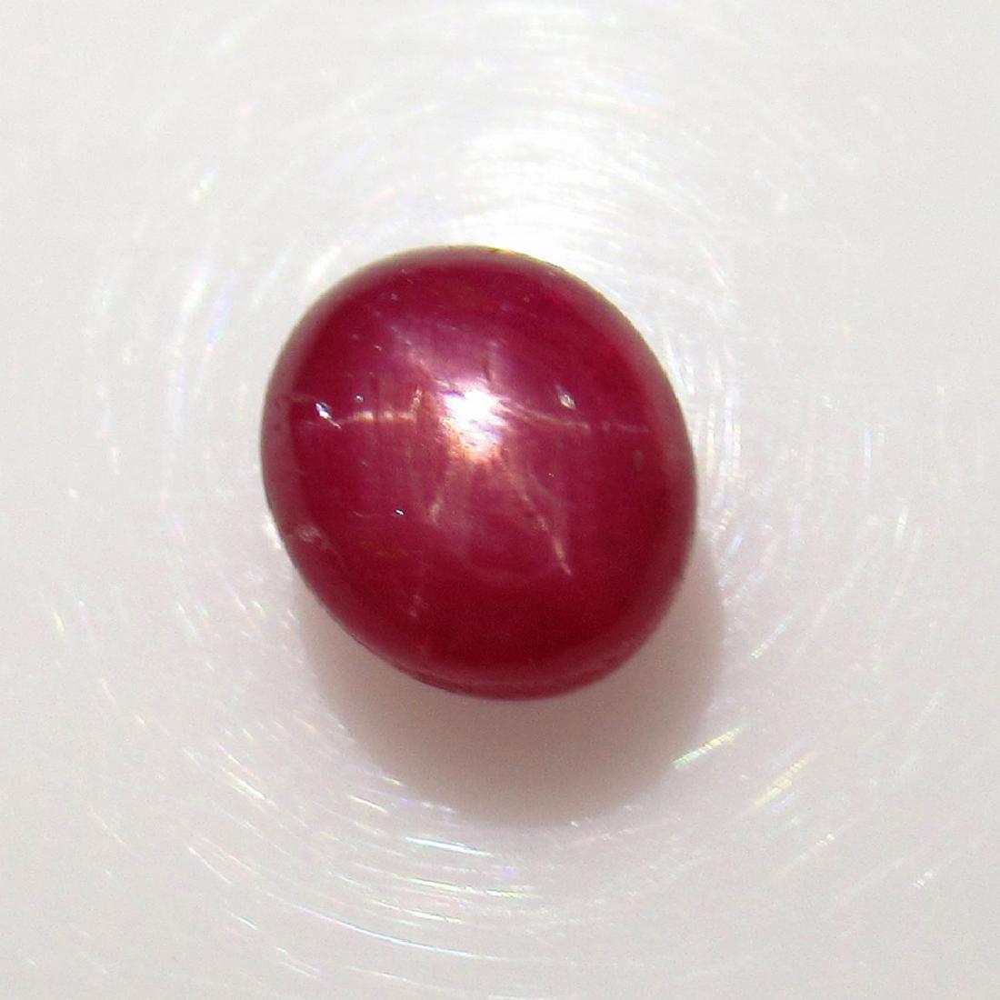 2.35 Ct Genuine Six Line Red Star Ruby 7X6 mm Oval (1 of 2)