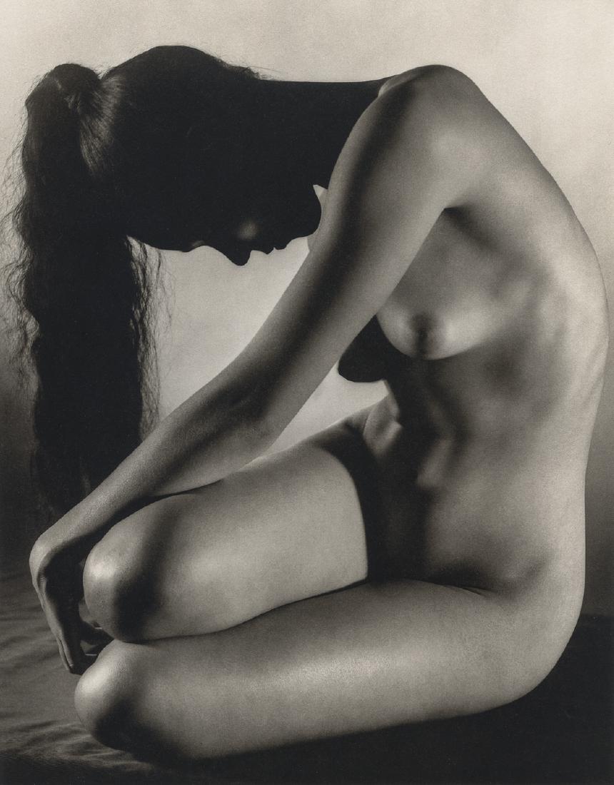 RUTH BERNHARD - Dancer in Repose, 1951: Artist: Bernhard, Ruth Title: Dancer in Repose, 1951 Medium: Duotone Photoengraving, 1986, USA Dimensions: 7.3x9.3" Heat Wax Mounted on 11x14" Conservation Board Ruth Bernhard was a German-born Americ