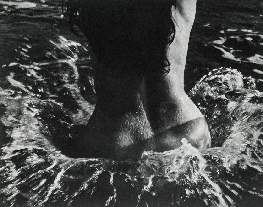 LUCIEN CLERGUE - Born Of The Wave: Artist: Clergue, Lucien Title: Born Of The Wave Medium: Photoengraving, 1970, Great Britain Dimensions: 7.9x6.2" Heat Wax Mounted on 11x14" Conservation Board Lucien Clergue (1934 – 2014) was a Fren