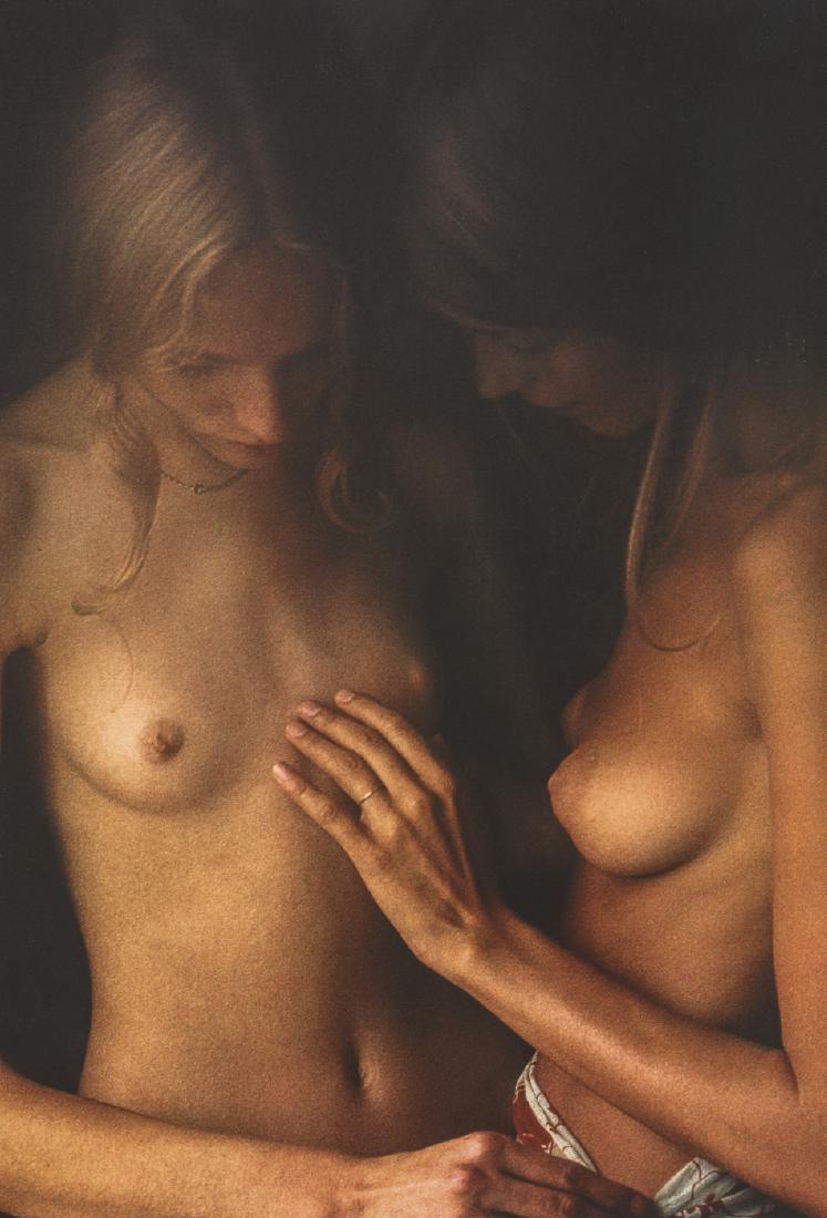 DAVID HAMILTON - Touch: Artist: Hamilton, David Title: Touch Medium: Photo Litho, 1972, Germany Dimensions: 7x10.3" Heat Wax Mounted on 11x14" Conservation Board David Hamilton (1933 - 2016) was a British photographer and fi