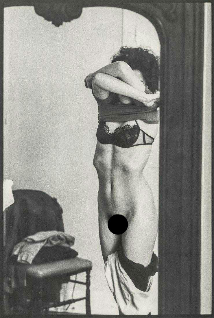 JEAN-FRANCOIS JONVELLE - Undressing: Artist: Jonvelle, Jean-Francois Title: Undressing Medium: Photo Litho, 1985, Germany Dimensions: 7.45x11" Heat Wax Mounted on 11x14" Conservation Board Jean-François Jonvelle, (1943-2002) was a Frenc