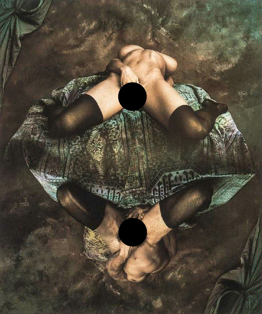 JAN SAUDEK - Untitled Abstract: Artist: Saudek, Jan Title: Untitled Abstract Medium: Photo Litho, 1991, Slovenia Dimensions: 6.6x7.85" Heat Wax Mounted on 11x14" Conservation Board Jan Saudek (1935) is a Czech art photographer and p