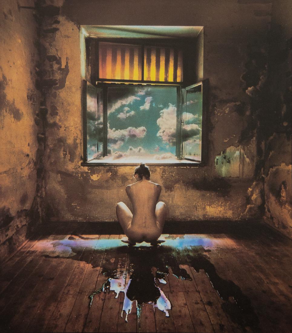JAN SAUDEK - Untitled Window: Artist: Saudek, Jan Title: Untitled Window Medium: Photo Litho, 1991, Slovenia Dimensions: 8.8x9.75" Heat Wax Mounted on 12x16" Conservation Board Jan Saudek (1935) is a Czech art photographer and pai