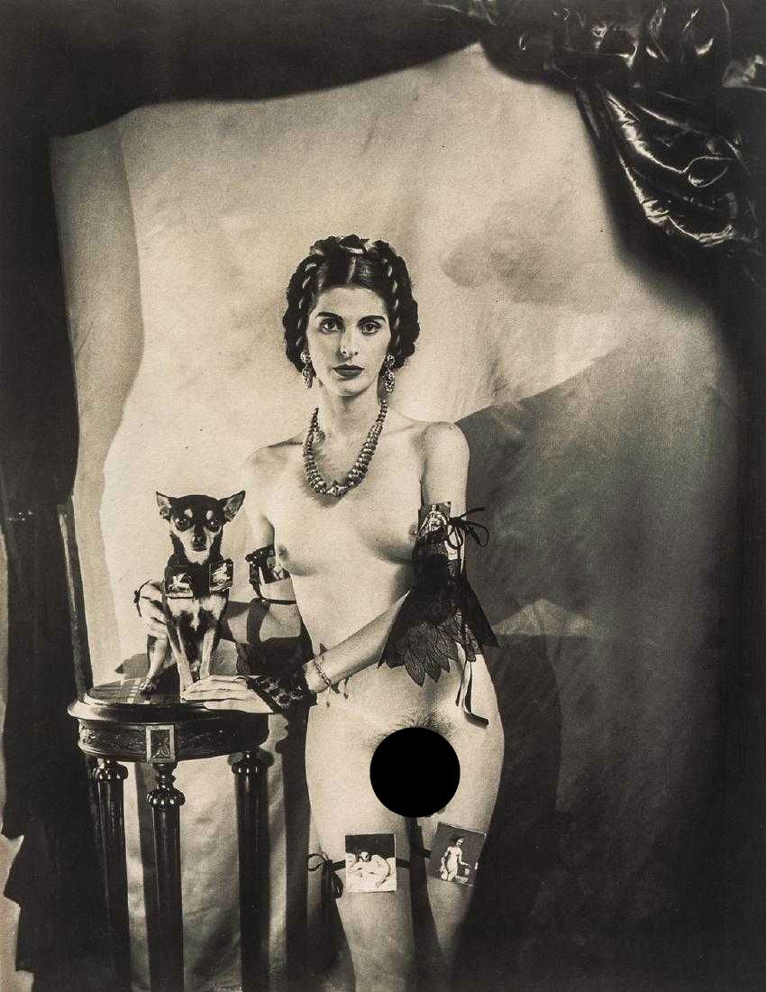 JOEL-PETER WITKIN - Man With Dog, Mexico City, 1990: Artist: Witkin, Joel-Peter Title: Man With Dog, Mexico City, 1990 Medium: Photo Litho, 1995, Italy Dimensions: 6x7.8" Heat Wax Mounted on 8.5x11" Conservation Board Joel-Peter Witkin (1939) is an Amer