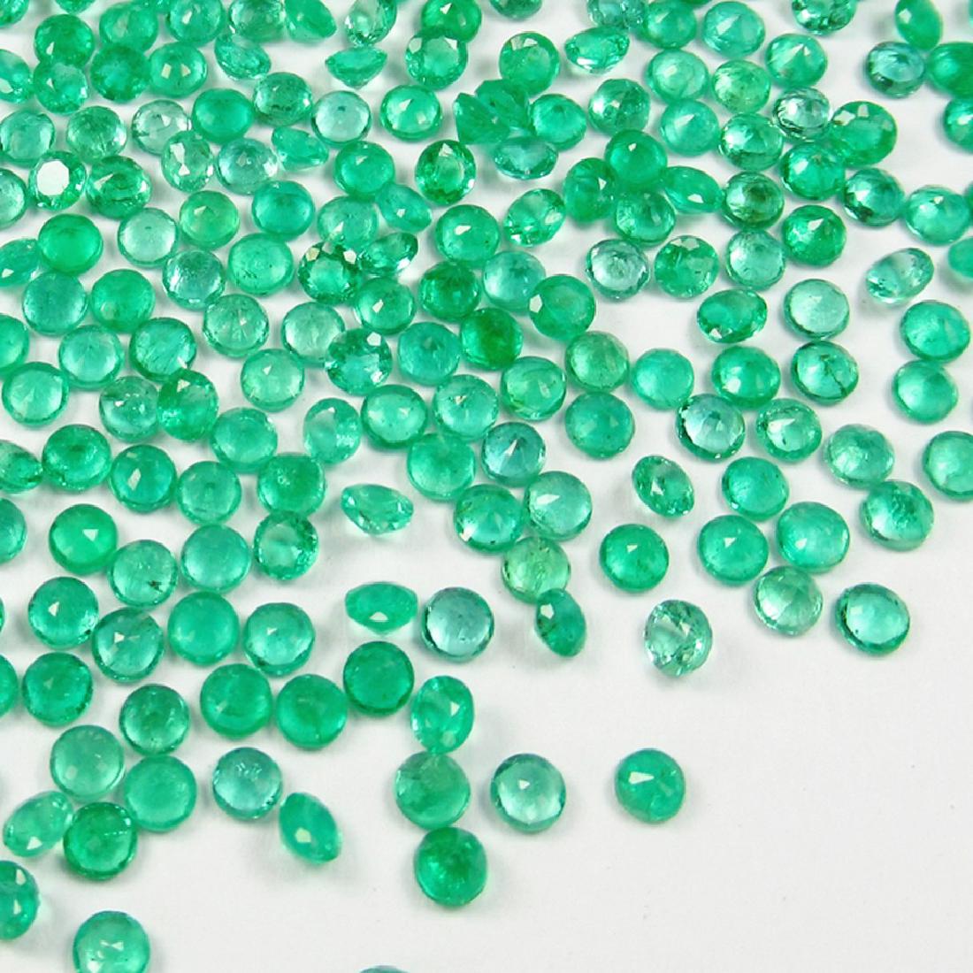 10.06 Ct Natural 117 Zambian Emerald Round Lot (1 of 2)