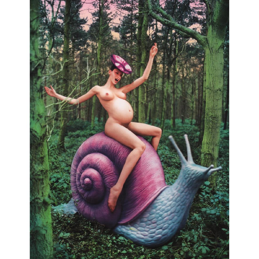 DAVID LACHAPELLE - Escargot, 1999: Artist: DAVID LACHAPELLE Print Title: Escargot, 1999 Medium: Color Photo-lithograph Printing Date: 1990's Printed in China Image Size Approx. 10 X 13 inches David LaChapelle (b. 1963) is an American c