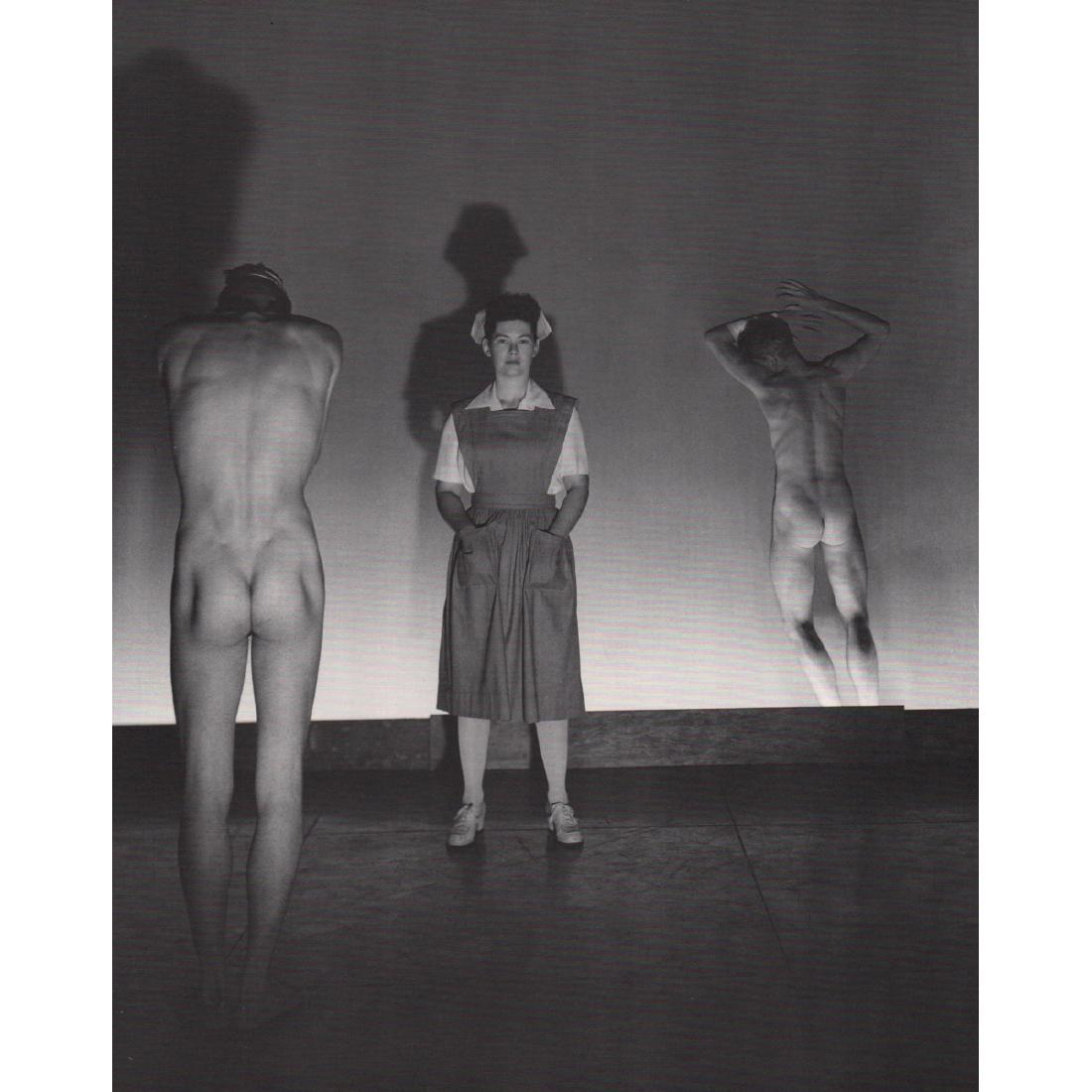 GEORGE PLATT-LYNES - Male Nudes with Nurse, c. 1943: Artist: GEORGE PLATT-LYNES Print Title: Male Nudes with Nurse, c. 1943 Medium: Duotone Printing Date: 1980's Printed in the USA Image Size approx: 9 X 10.75 inches George Platt Lynes (1907-1955) was a