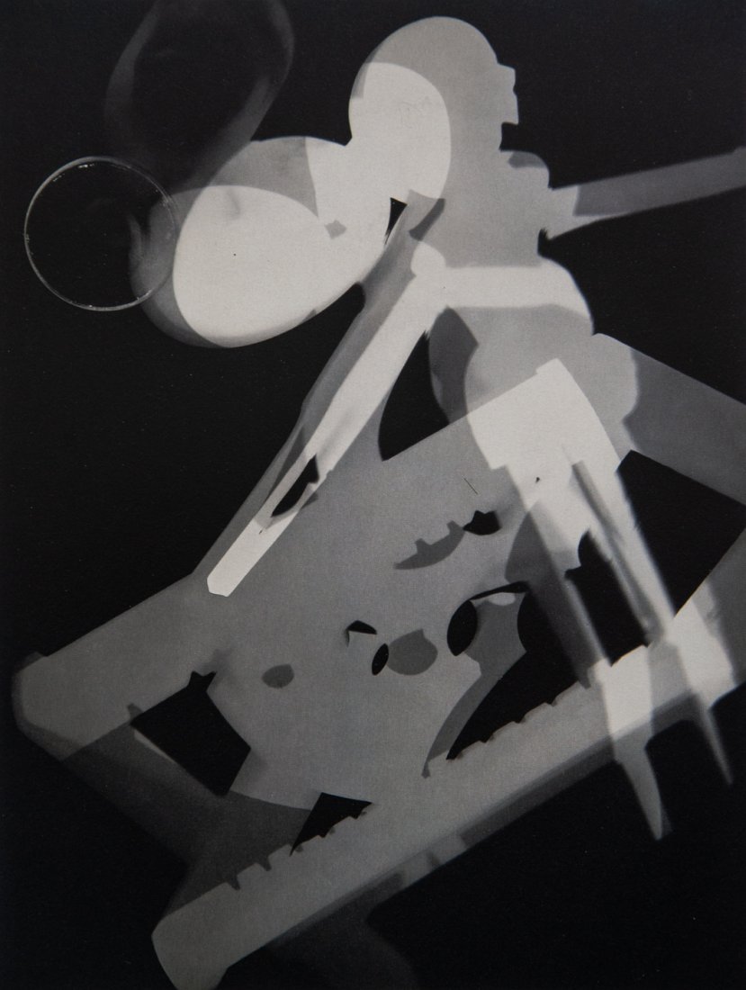 MAN RAY - Untitled, 1925 (Rayograph): Artist: Man Ray Title: Untitled, 1925 (Rayograph) Medium: Photo Litho, 2000, USA Dimensions: 7.1x9.3" Heat Wax Mounted on 11x14" Conservation Board Limited Edition of 1,000. Man Ray, original name Emm