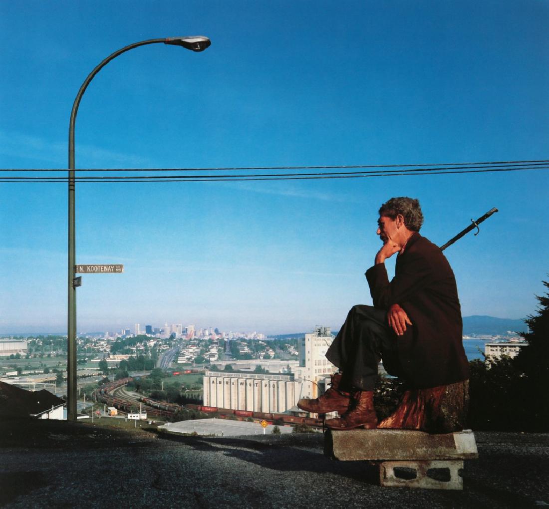 JEFF WALL - The Thinker, 1986: Artist: Jeff Wall Title: The Thinker, 1986 Date Printed: 1989 Medium: Photolithograph Printer Location: Germany Size: 22.5x24 cm - 8.86 x 9.45 inch Mount Size: 28.5x38cm - 11.22x14.96 inch Reserve: $3