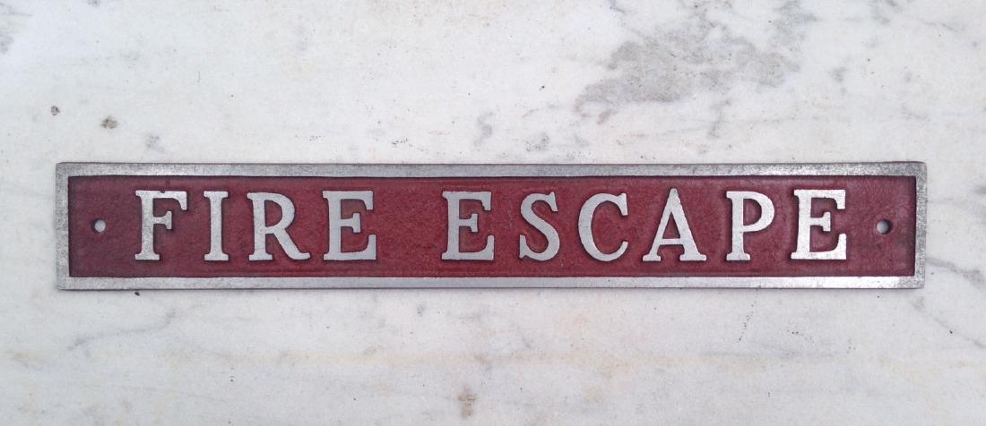 C1950 Cast Aluminum Sign With Raised Lettering (1 of 3)