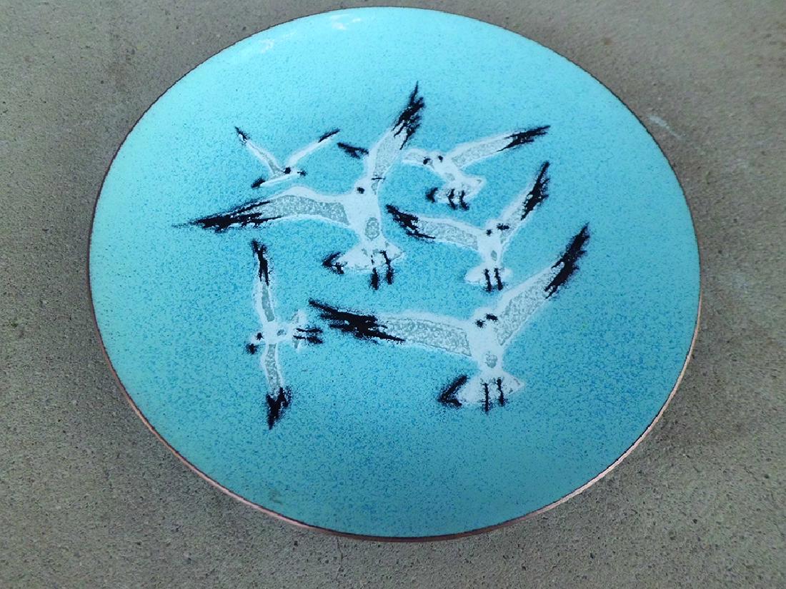 Enamel dish by Annemarie Davidson of Sierra Madre: Title: Enamel dish by Annemarie Davidson of Sierra Madre Size: Product Dimensions Weight 2 lbs Dimensions 6 x 6 x 1 in Additional Information: Product Description Enamel dish des
