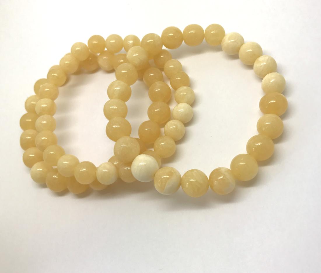 3x Bracelet Baltic Amber White cream beads (1 of 6)