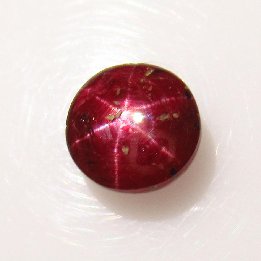2.15 Ctw Natural Six Line Star Ruby 7 mm Round Cab (1 of 2)