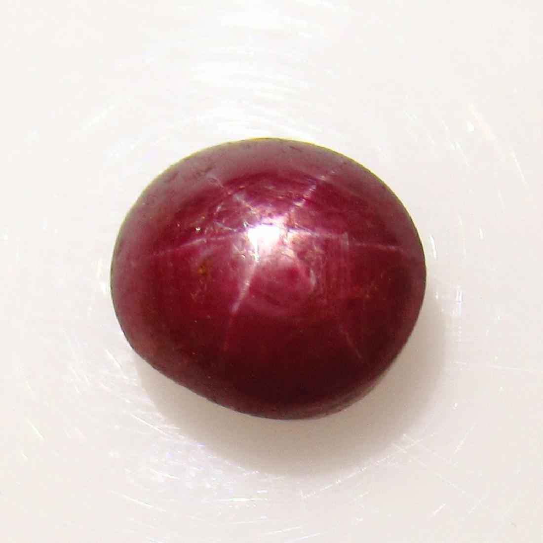 2.35 Ctw Natural Six Line Star Ruby 7.2X6.5 mm Oval Cab (1 of 2)