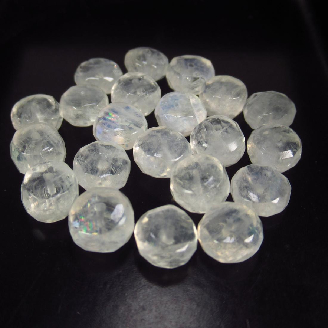 28.89 Ctw Natural 21 Drilled Moonstone Round Beads: No Reserve! Title: 28.89 Ctw Natural 21 Drilled Moonstone Round Beads Stone Clarity: Transparent Gemstones: Moonstone Beads Carat Weights: 28.89 Size/Dimensions: 6.70 to 7.00 mm / 21 PC's Additional I