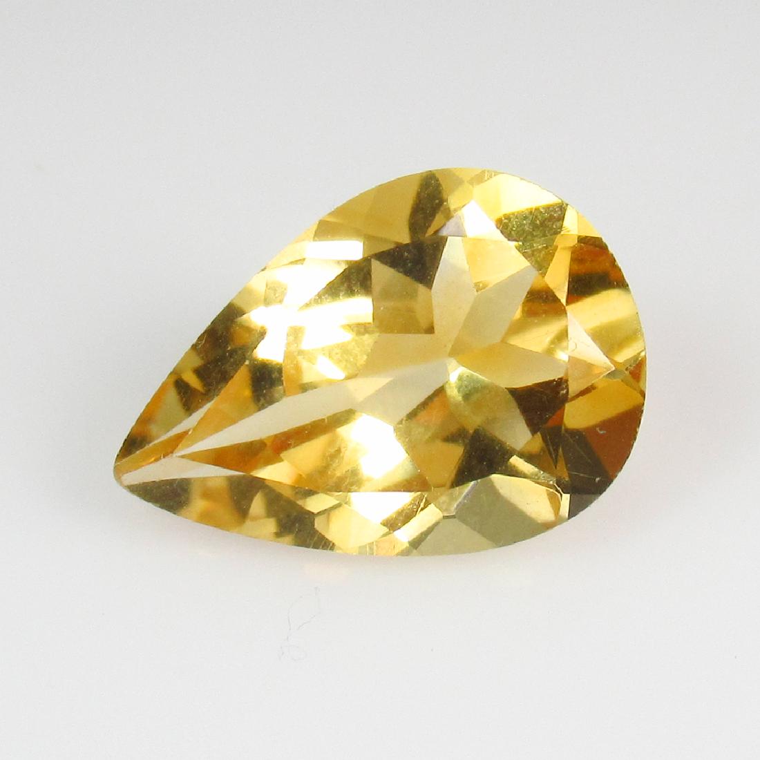 4.10 Ct Genuine Yellow Citrine Top Pear Cut (1 of 2)