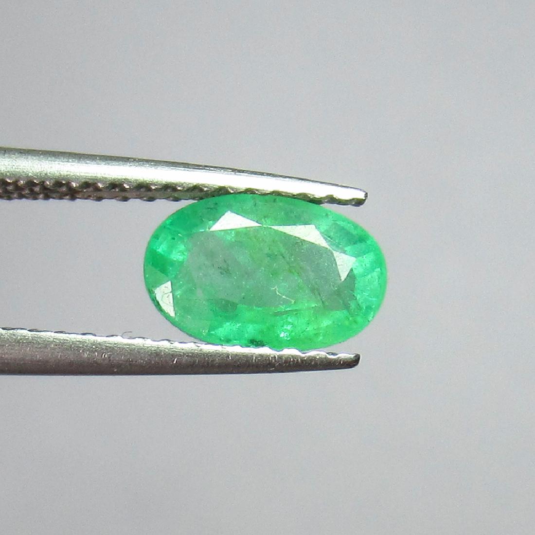 1.08 Ct Genuine Zambian Emerald Oval Cut (1 of 2)