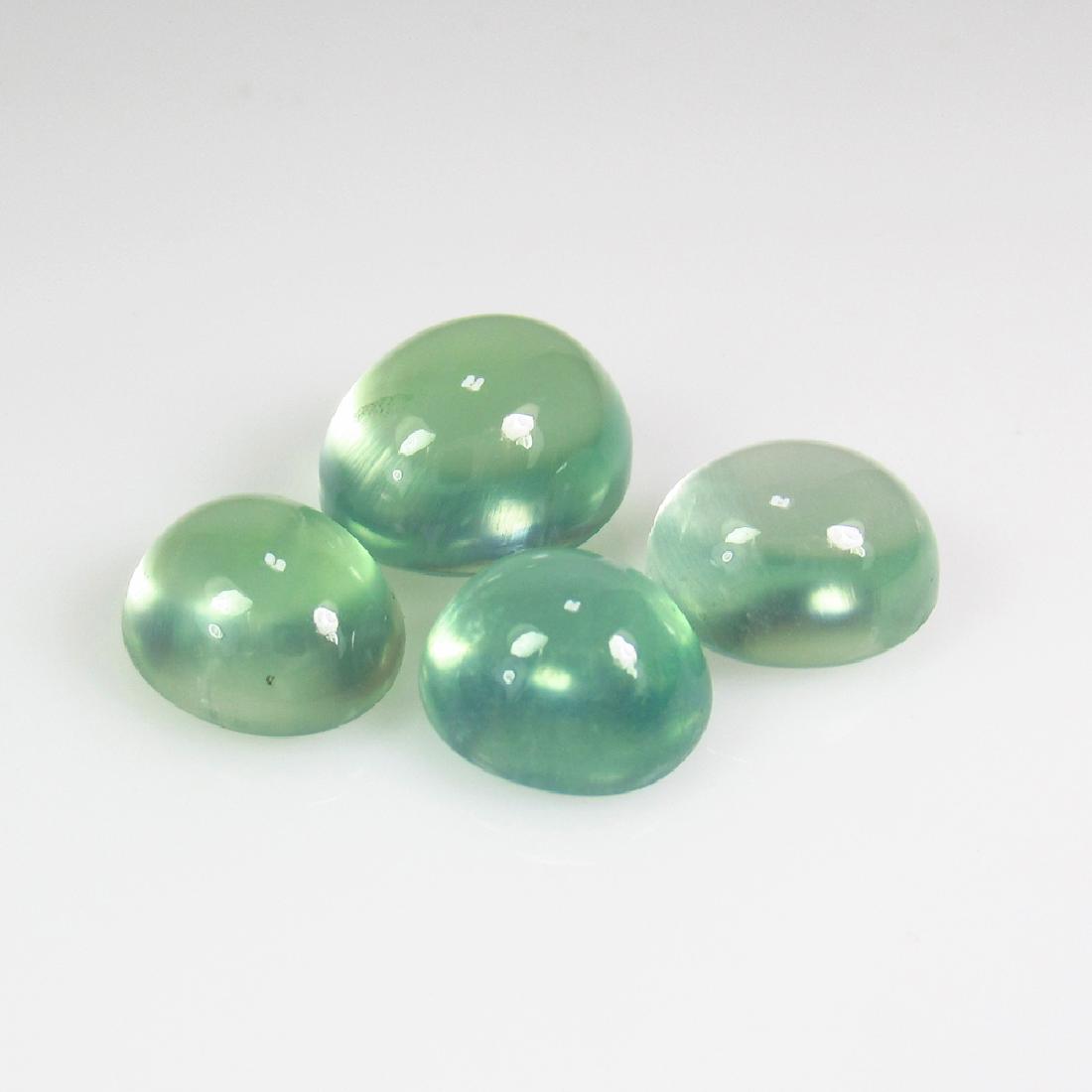 14.90 Ct Genuine 4 Prehnite Matching Oval Set (1 of 2)