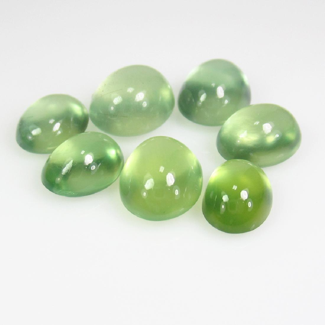 17.89 Ct Genuine 7 Prehnite Matching Oval Set (1 of 2)