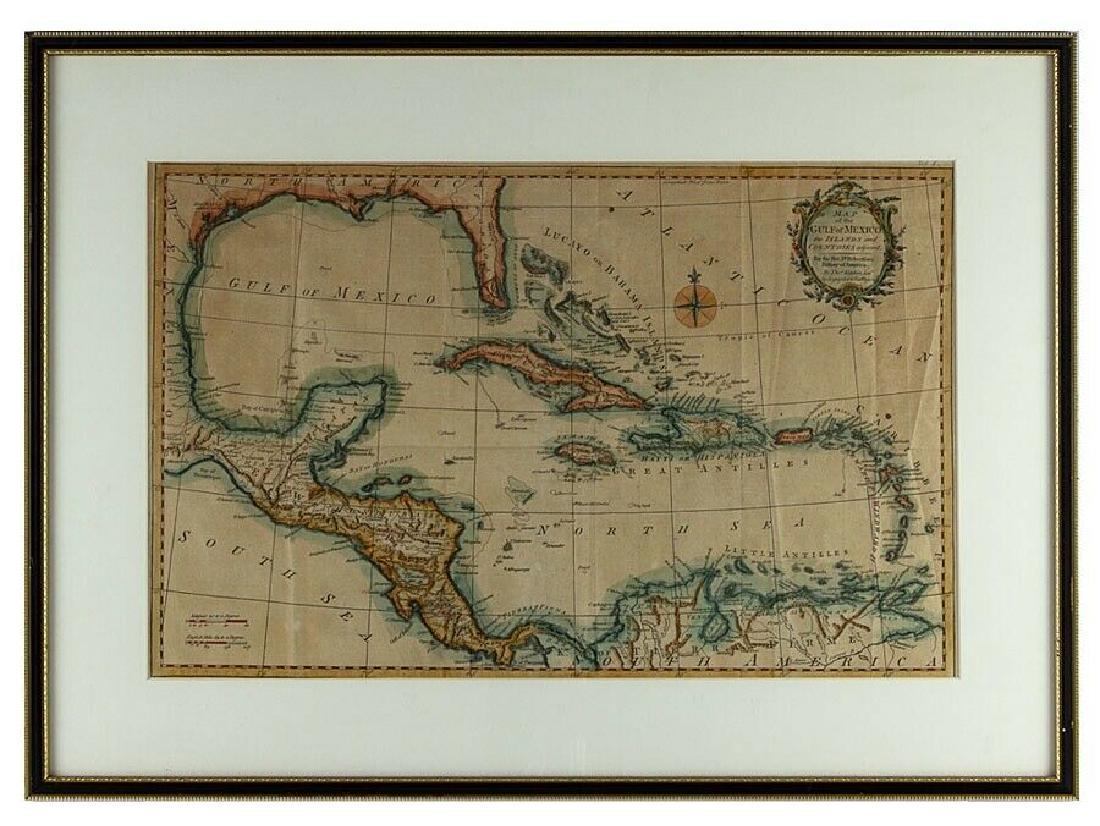 c1777 Map of the Gulf of Mexico by Thomas Kitchin (1 of 7)