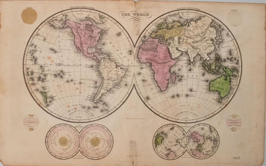 1835 Hammond World Map -- The World (1 of 1)