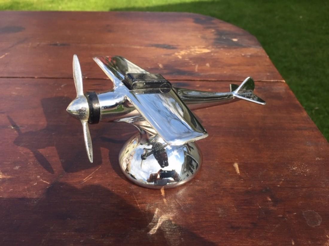 Circa 1950-60 chrome plated airplane cigarette lighter (1 of 3)