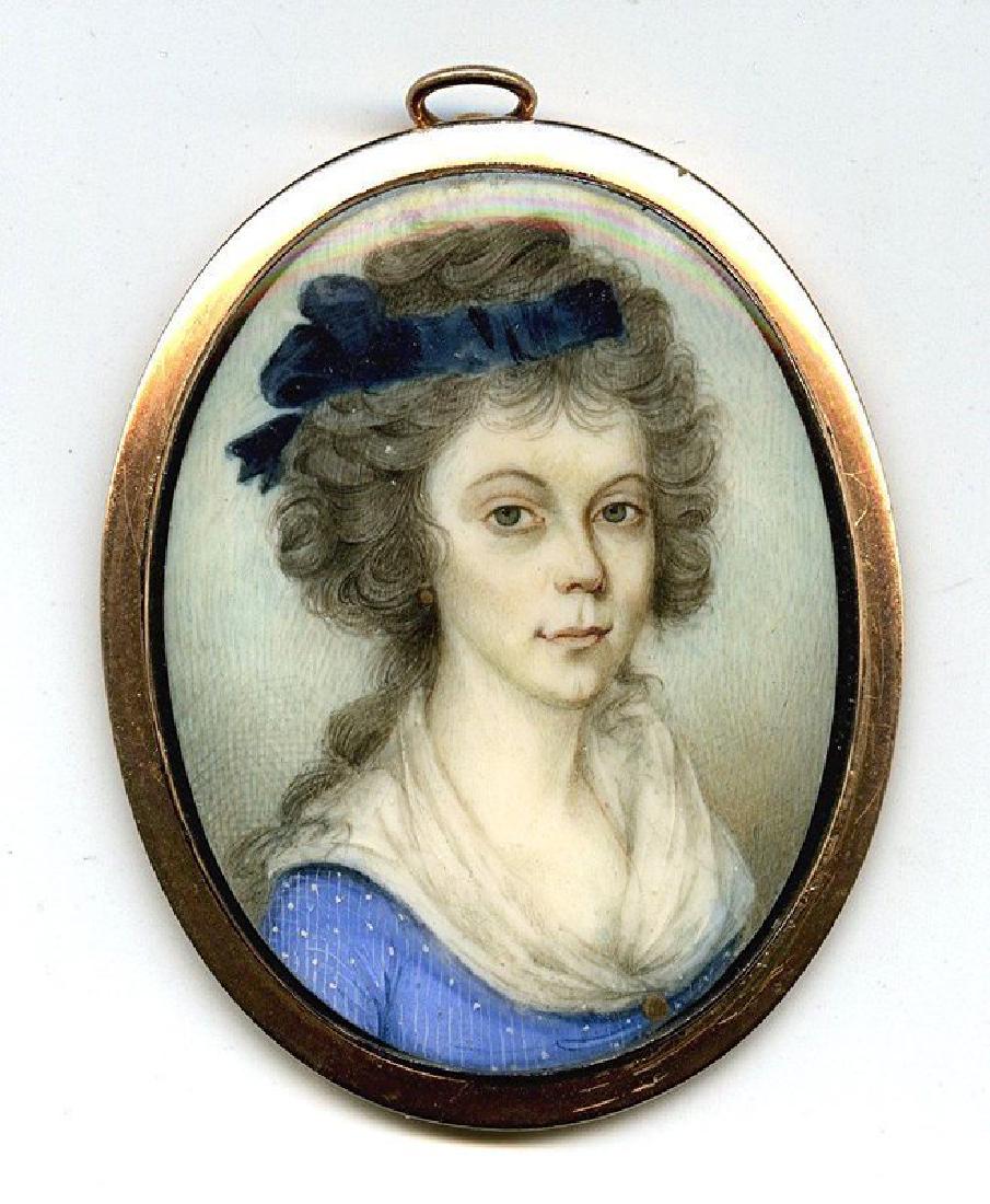 Portrait Miniature by John Barry c1790 (1 of 2)