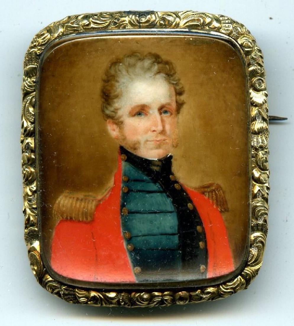 A Fine Miniature Painting of a British Staff Officer (1 of 2)