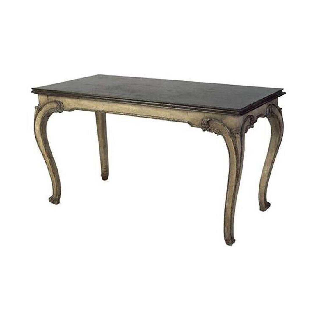 Louis XV Style Writing Table by Charles Pollock for: Louis XV Style Writing Table by Charles Pollock for William Switzer Dimensions: 54?W × 27?D × 30?H Period: 2010's Place of Origin: North America Materials: Paint, Wood Condition: Good Condition, Vin