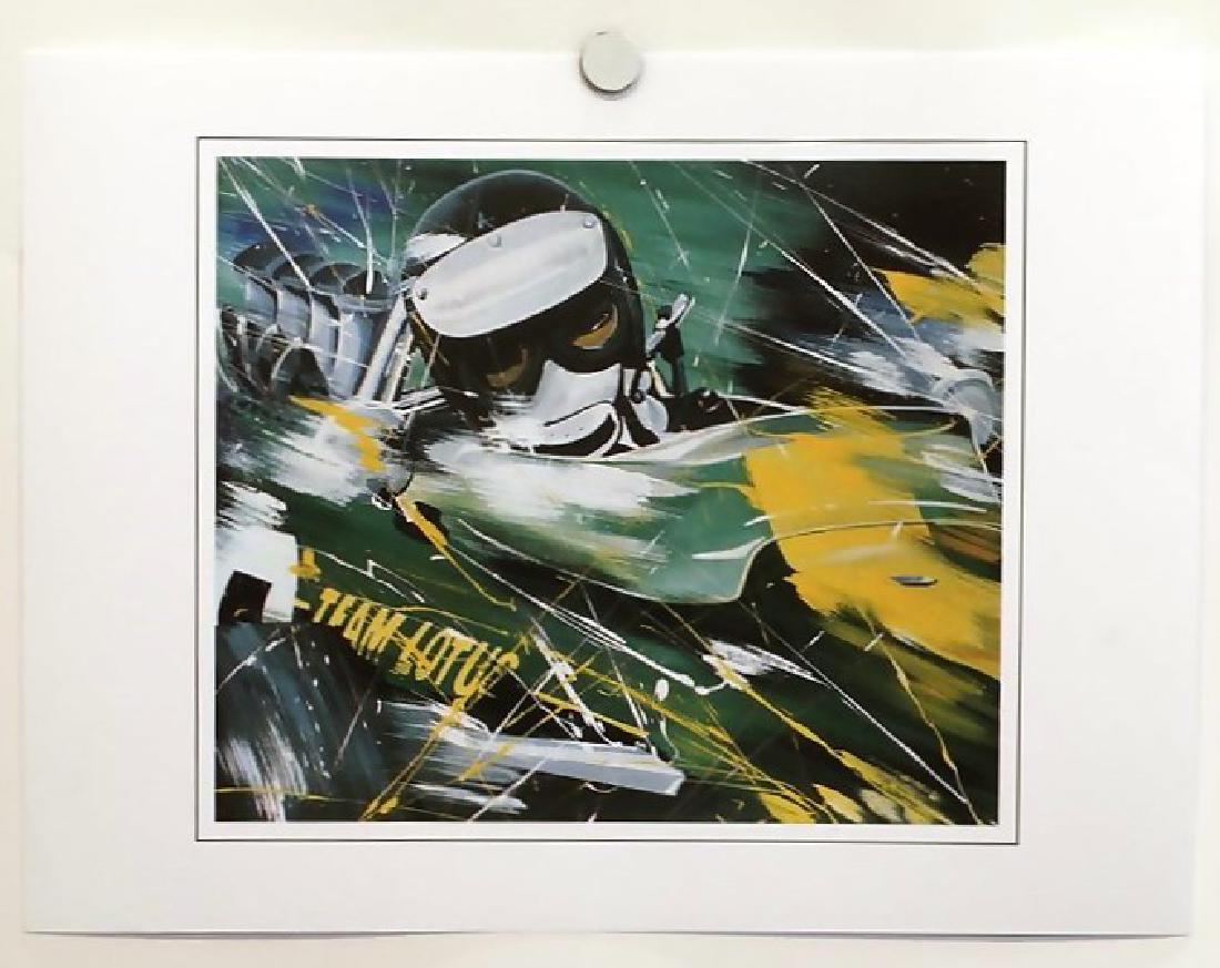 Lithography - Eric Jan Kremer - Jim Clark: Team Lotus: Title: Lithography - Eric Jan Kremer - Jim Clark: Team Lotus Description: Format: 60 Centimeters long and 45 Centimeters high. Beautiful Litho with the driver Jim Clark who became champion in the form
