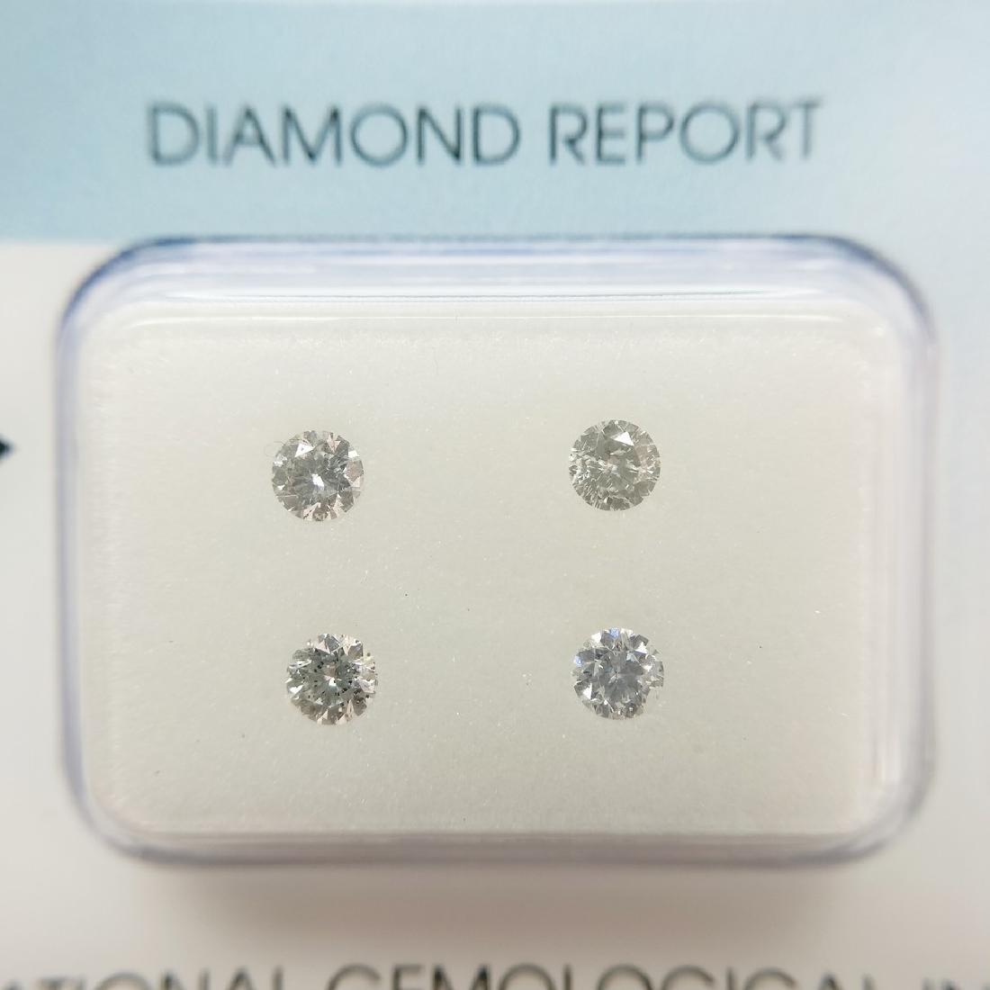 0.35 ct Round cut Diamonds E-F I1 (1 of 5)