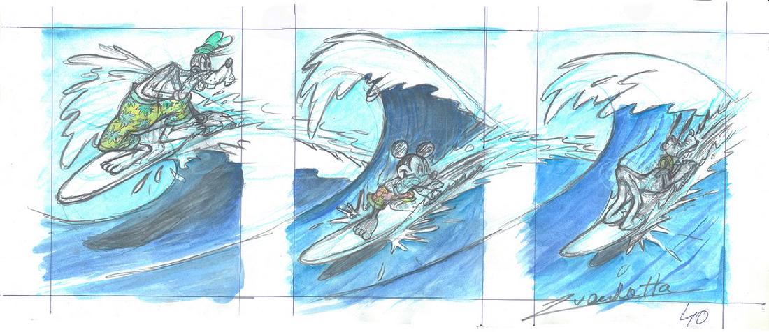 Z. Vendetta: Goofy, Mickey, Pluto - Original Triptych (1 of 2)