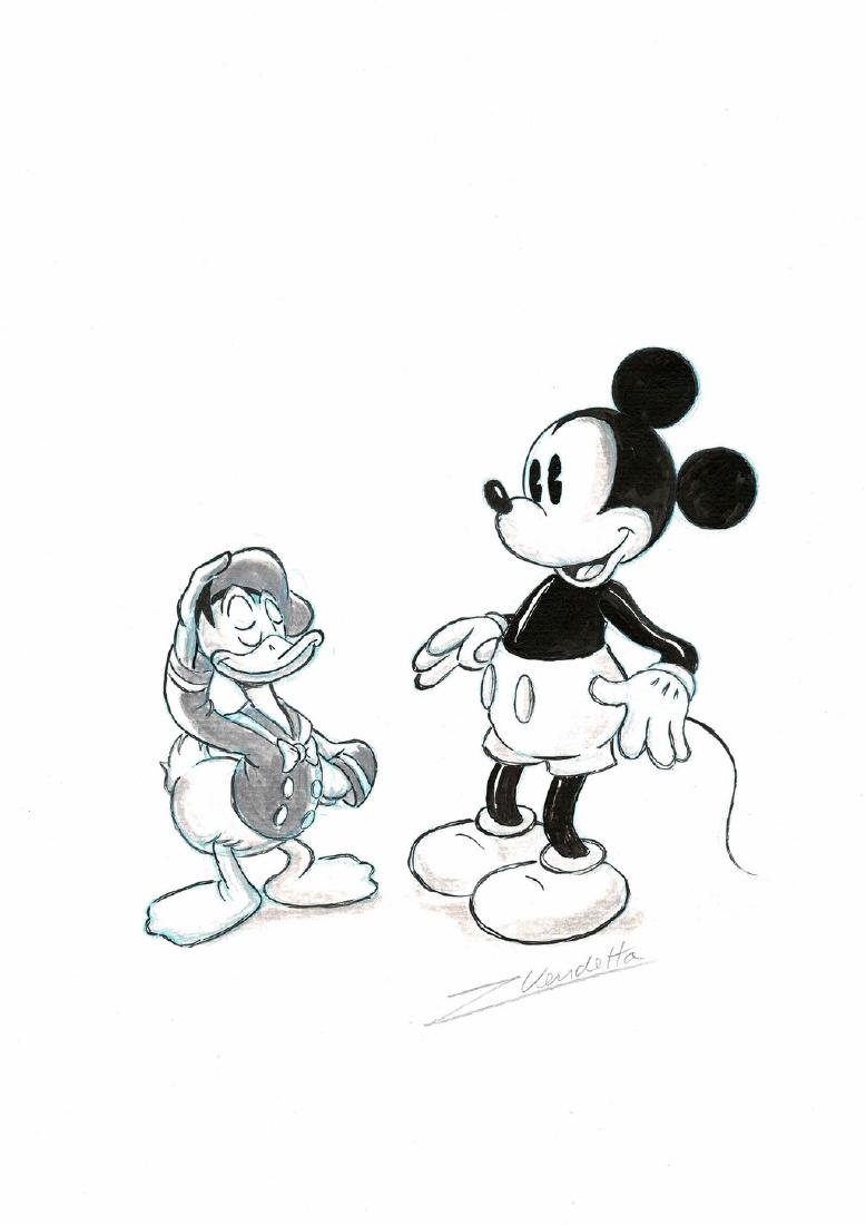 Z. Vendetta: Original Drawing - Donald Meets Mickey (1 of 2)
