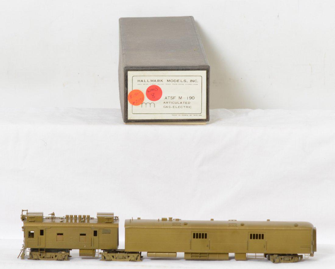 Hallmark ATSF M190 gas electric locomotive, brass, HO (1 of 4)