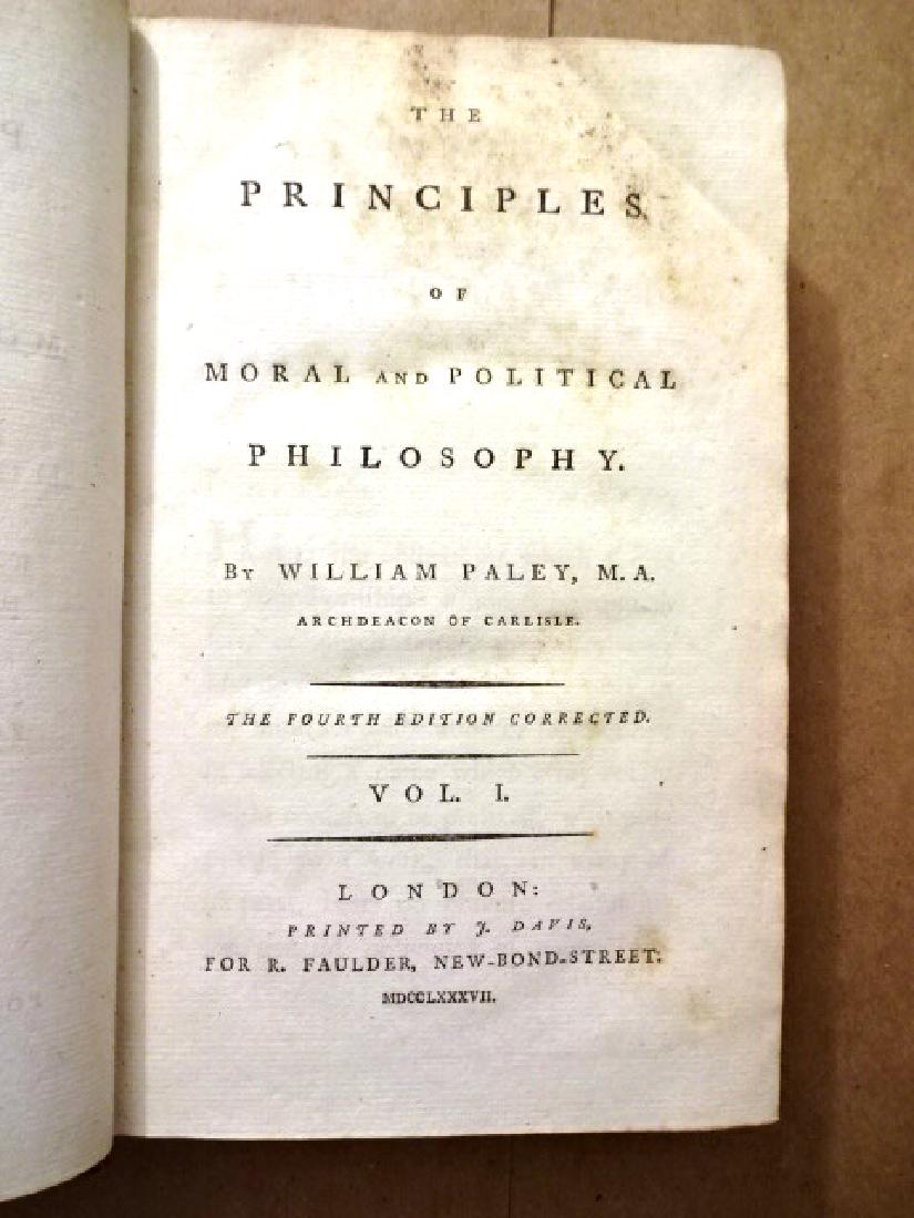 1787 Two-Vol Set Moral and Political Philosophy (1 of 3)