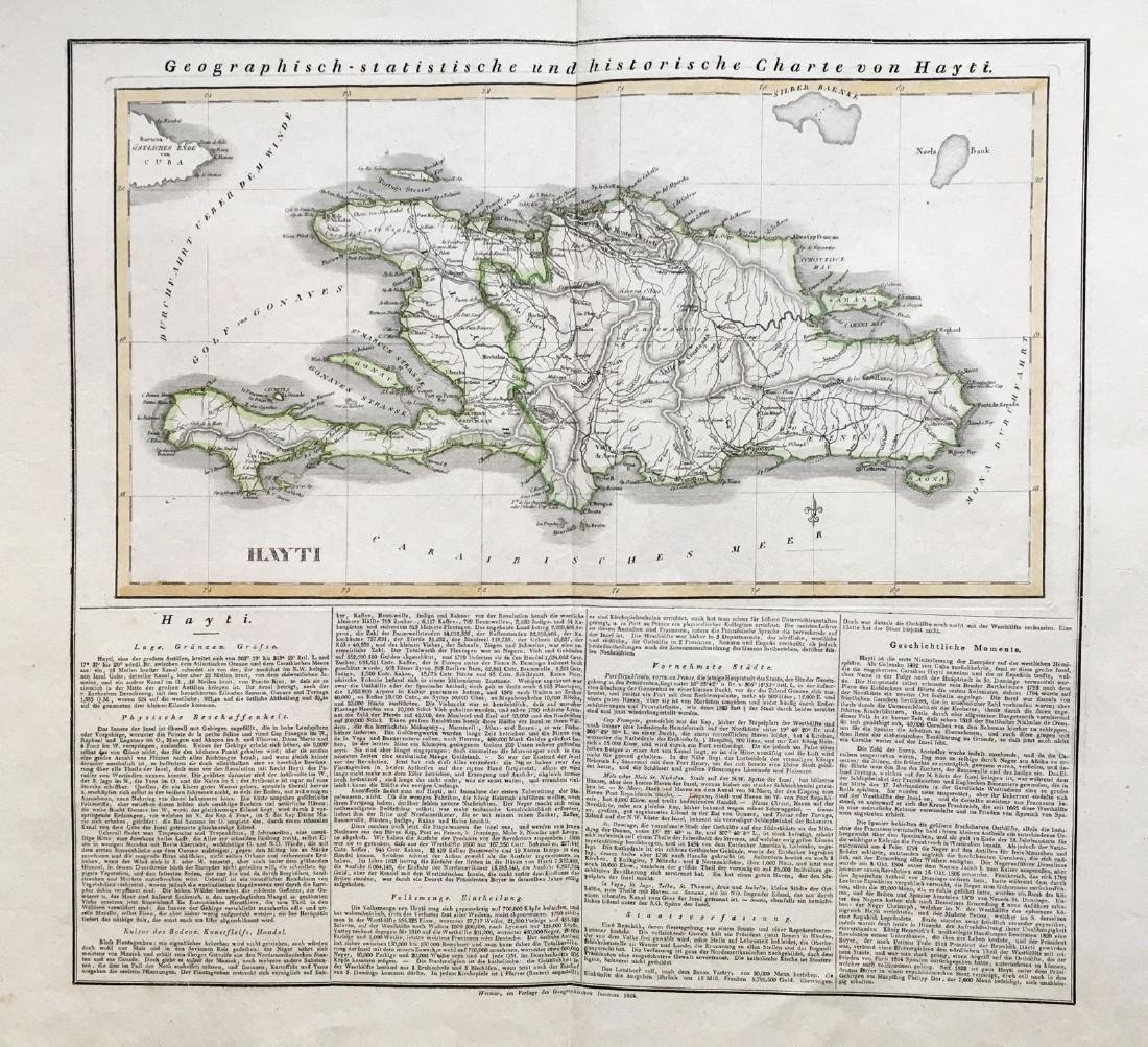 Geograph. Institut: Scarce Encyclopedic Hispaniola Map (1 of 1)