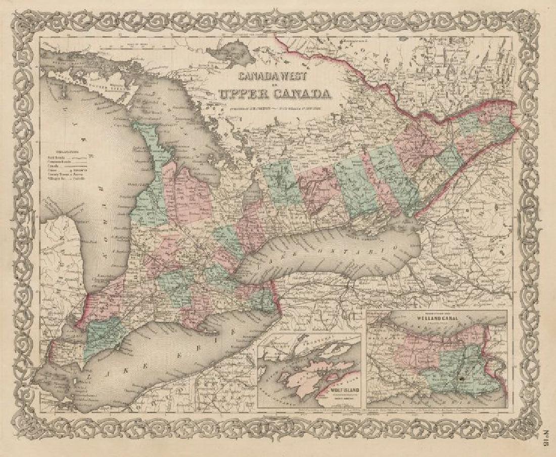 Canada West or Upper Canada. Lower Ontario. Antique (1 of 2)