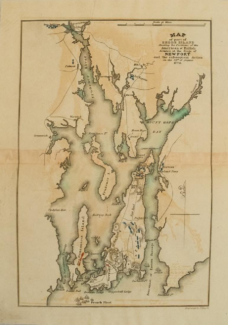 1832 Marshall Map of Rhode Island During Revolutionary (1 of 1)