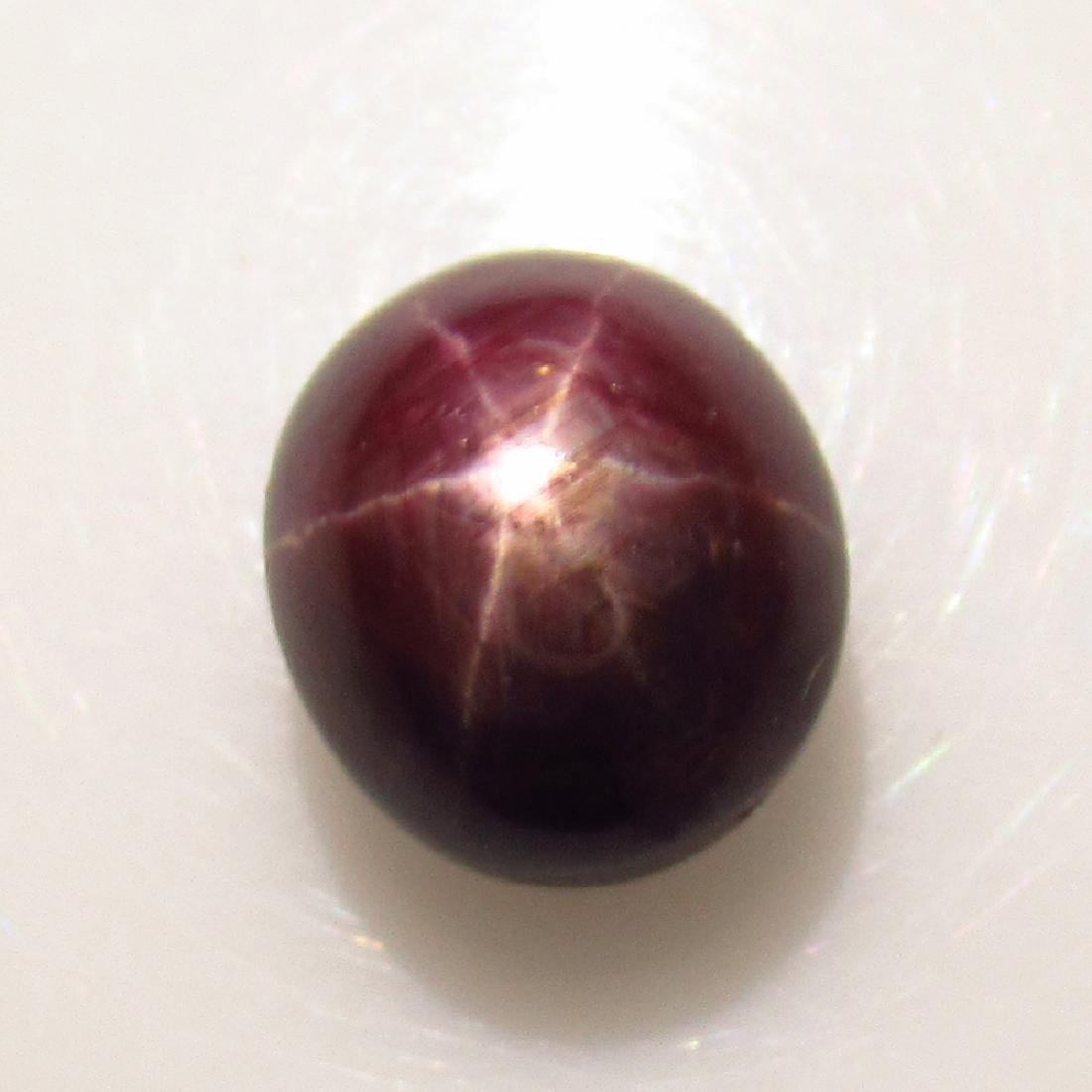 3.74 Ct Genuine Six Line Star Ruby 8X7 mm Oval Cab (1 of 2)