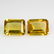 3.79 Ct Genuine Yellow Citrine 9X7 mm Emerald Pair