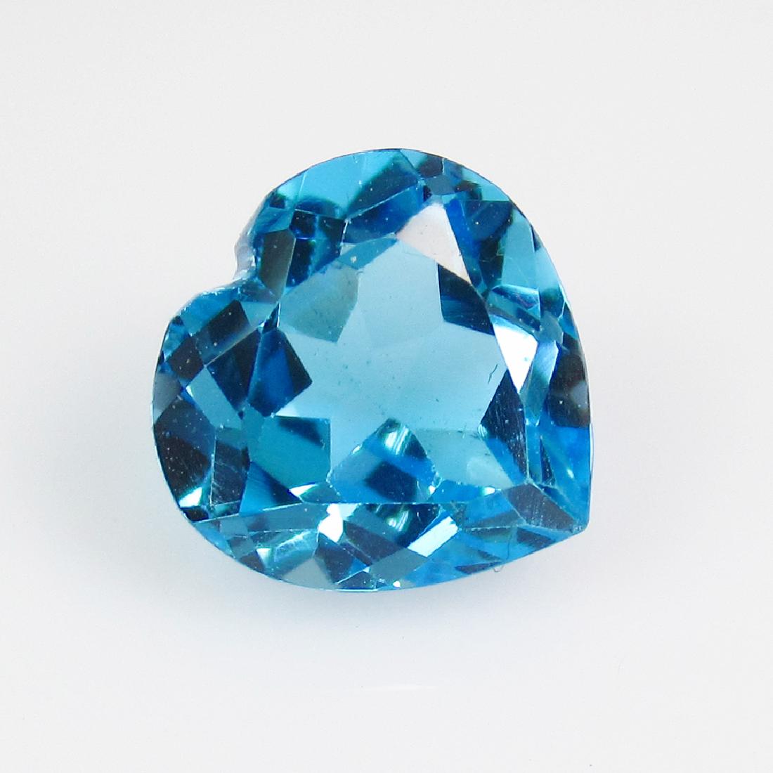 4.25 Ct Genuine Swiss Blue Topaz Heart Shape (1 of 2)