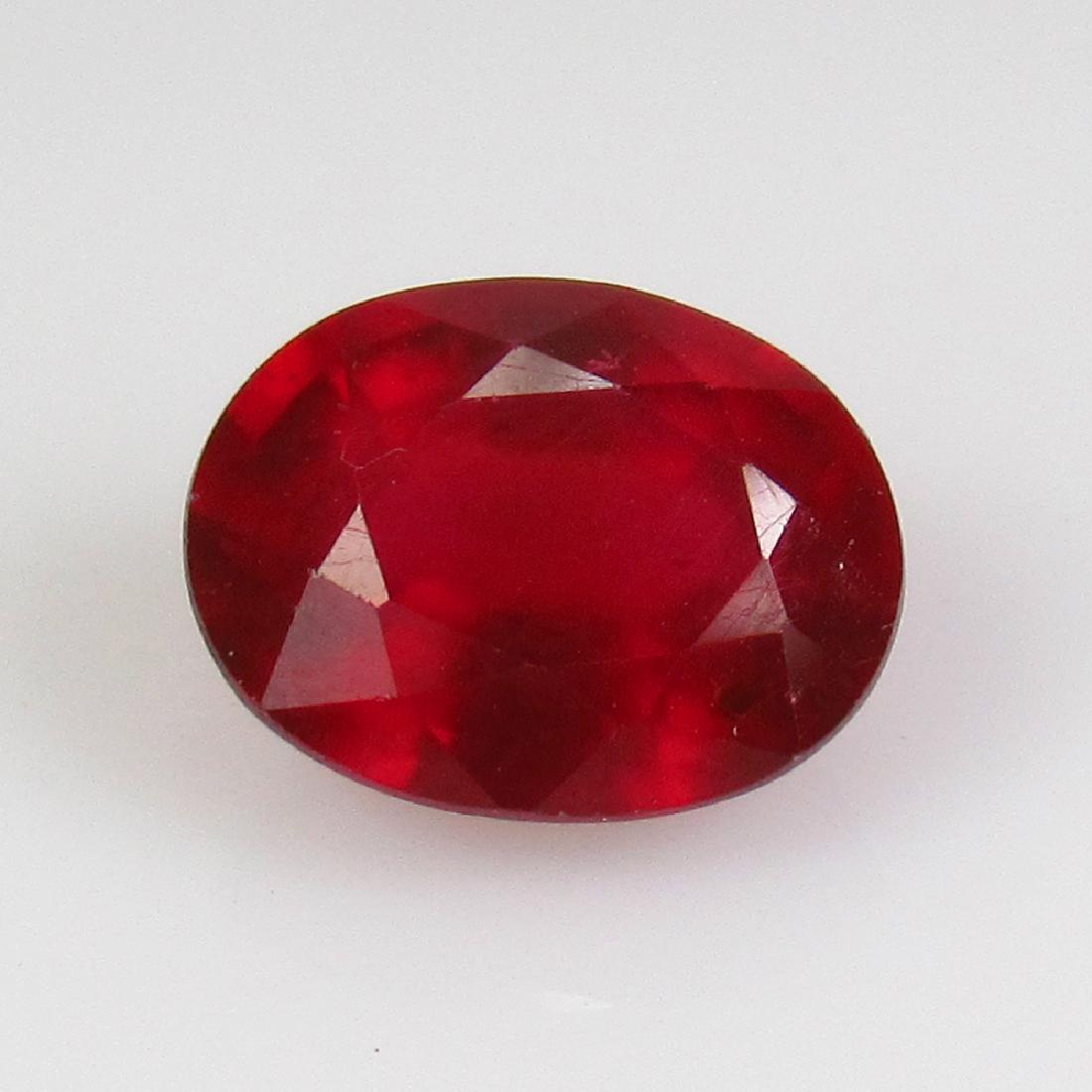 2.79 Ct Genuine Mozambique Red Ruby 9X7 mm Oval Cut (1 of 2)